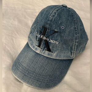 Calvin Klein CK Jeans Washed Indigo Denim Baseball Cap